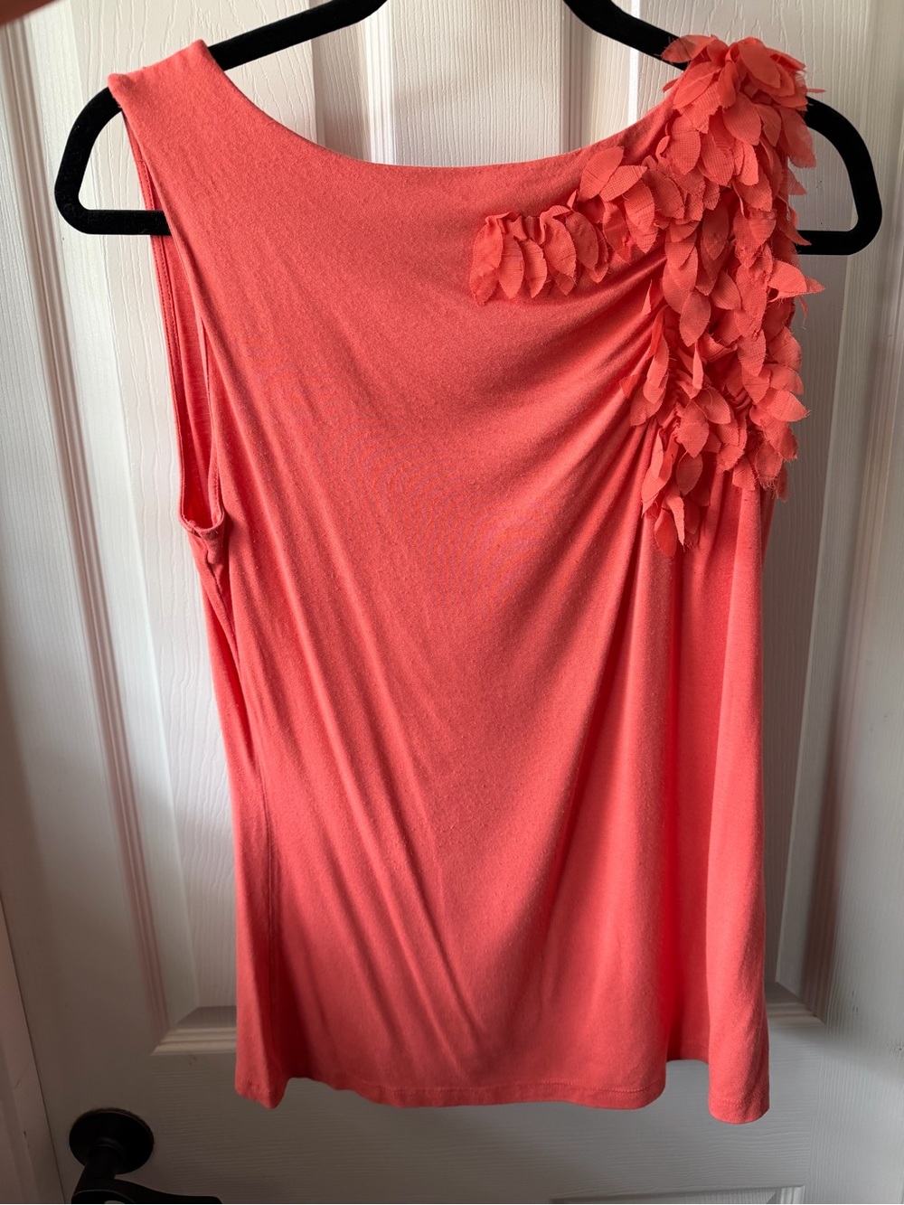 Women’s Coral One-Shoulder Petal Detail Dress